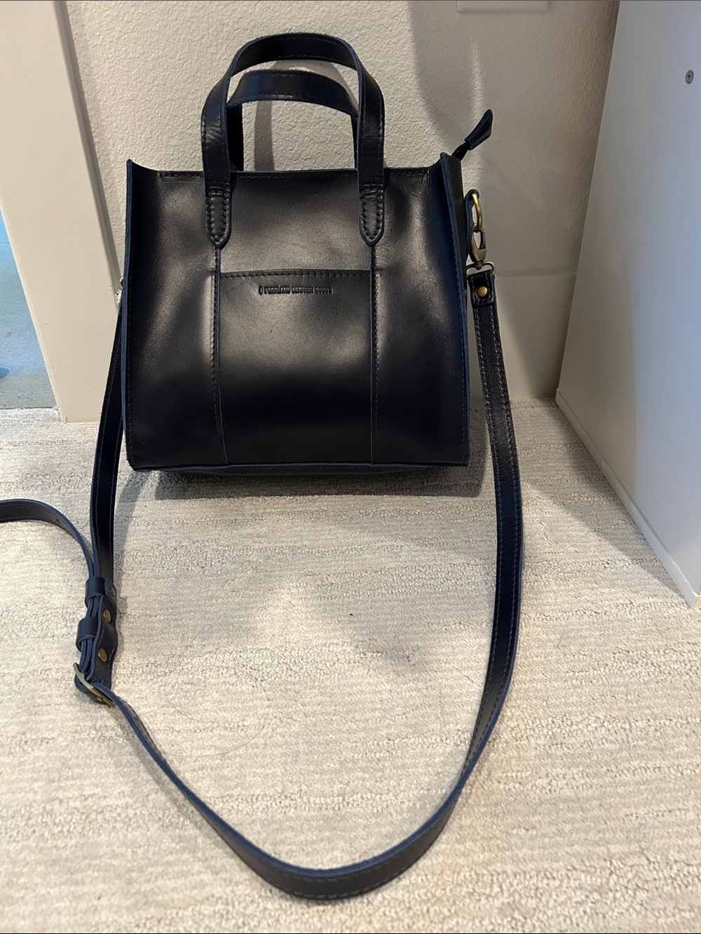 PLG Portland Leather Goods Lola crossbody Tote- cowboy blue